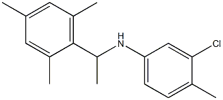 3-chloro-4-methyl-N-[1-(2,4,6-trimethylphenyl)ethyl]aniline,,结构式