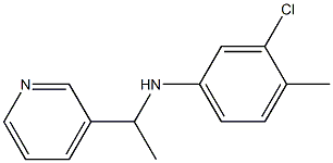 3-chloro-4-methyl-N-[1-(pyridin-3-yl)ethyl]aniline Structure