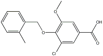 3-chloro-5-methoxy-4-[(2-methylphenyl)methoxy]benzoic acid