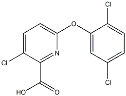 3-chloro-6-(2,5-dichlorophenoxy)pyridine-2-carboxylic acid Struktur