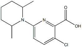 3-chloro-6-(2,6-dimethylpiperidin-1-yl)pyridine-2-carboxylic acid Structure