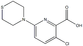 3-chloro-6-(thiomorpholin-4-yl)pyridine-2-carboxylic acid Struktur