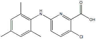 3-chloro-6-[(2,4,6-trimethylphenyl)amino]pyridine-2-carboxylic acid Struktur