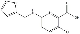 3-chloro-6-[(furan-2-ylmethyl)amino]pyridine-2-carboxylic acid 结构式