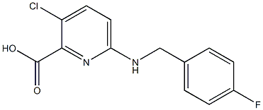 3-chloro-6-{[(4-fluorophenyl)methyl]amino}pyridine-2-carboxylic acid,,结构式