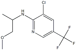 3-chloro-N-(1-methoxypropan-2-yl)-5-(trifluoromethyl)pyridin-2-amine Struktur