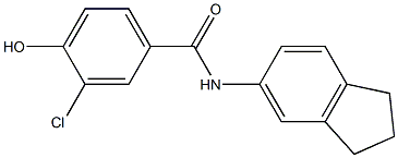 3-chloro-N-(2,3-dihydro-1H-inden-5-yl)-4-hydroxybenzamide,,结构式
