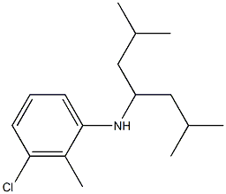 3-chloro-N-(2,6-dimethylheptan-4-yl)-2-methylaniline,,结构式