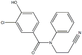 3-chloro-N-(2-cyanoethyl)-4-hydroxy-N-phenylbenzamide 化学構造式