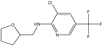 3-chloro-N-(oxolan-2-ylmethyl)-5-(trifluoromethyl)pyridin-2-amine Struktur