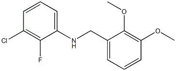 3-chloro-N-[(2,3-dimethoxyphenyl)methyl]-2-fluoroaniline 化学構造式