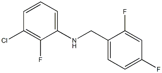 3-chloro-N-[(2,4-difluorophenyl)methyl]-2-fluoroaniline,,结构式