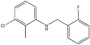 3-chloro-N-[(2-fluorophenyl)methyl]-2-methylaniline 化学構造式