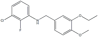  3-chloro-N-[(3-ethoxy-4-methoxyphenyl)methyl]-2-fluoroaniline