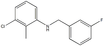 3-chloro-N-[(3-fluorophenyl)methyl]-2-methylaniline,,结构式