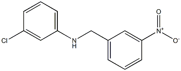 3-chloro-N-[(3-nitrophenyl)methyl]aniline 化学構造式