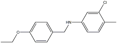 3-chloro-N-[(4-ethoxyphenyl)methyl]-4-methylaniline,,结构式