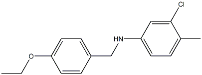 3-chloro-N-[(4-ethoxyphenyl)methyl]-4-methylaniline 化学構造式