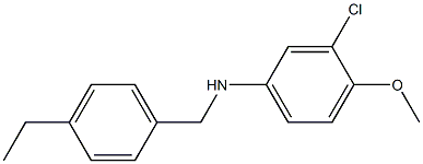 3-chloro-N-[(4-ethylphenyl)methyl]-4-methoxyaniline 化学構造式