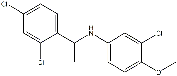 3-chloro-N-[1-(2,4-dichlorophenyl)ethyl]-4-methoxyaniline,,结构式