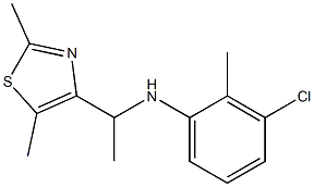 3-chloro-N-[1-(2,5-dimethyl-1,3-thiazol-4-yl)ethyl]-2-methylaniline Structure