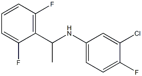 3-chloro-N-[1-(2,6-difluorophenyl)ethyl]-4-fluoroaniline,,结构式