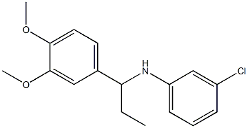 3-chloro-N-[1-(3,4-dimethoxyphenyl)propyl]aniline Struktur