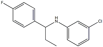 3-chloro-N-[1-(4-fluorophenyl)propyl]aniline Structure
