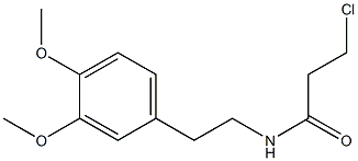 3-chloro-N-[2-(3,4-dimethoxyphenyl)ethyl]propanamide Struktur