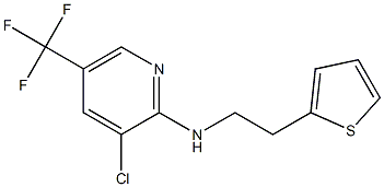 3-chloro-N-[2-(thiophen-2-yl)ethyl]-5-(trifluoromethyl)pyridin-2-amine Struktur