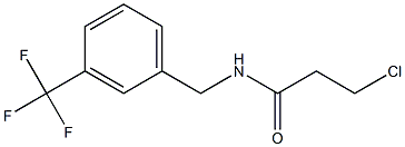 3-chloro-N-{[3-(trifluoromethyl)phenyl]methyl}propanamide 结构式