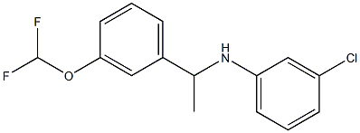 3-chloro-N-{1-[3-(difluoromethoxy)phenyl]ethyl}aniline Structure
