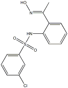 3-chloro-N-{2-[1-(hydroxyimino)ethyl]phenyl}benzene-1-sulfonamide 化学構造式