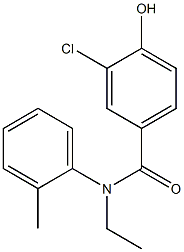 3-chloro-N-ethyl-4-hydroxy-N-(2-methylphenyl)benzamide Structure