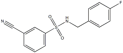 3-cyano-N-(4-fluorobenzyl)benzenesulfonamide Struktur