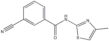 3-cyano-N-(4-methyl-1,3-thiazol-2-yl)benzamide Structure