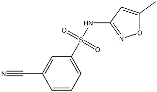 3-cyano-N-(5-methylisoxazol-3-yl)benzenesulfonamide,,结构式
