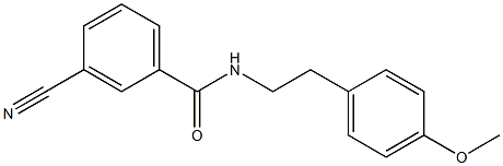 3-cyano-N-[2-(4-methoxyphenyl)ethyl]benzamide Struktur