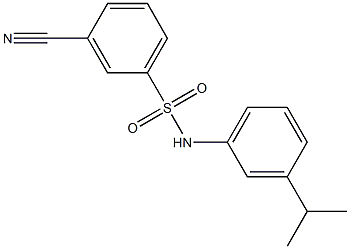 3-cyano-N-[3-(propan-2-yl)phenyl]benzene-1-sulfonamide Structure