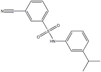 3-cyano-N-[3-(propan-2-yl)phenyl]benzene-1-sulfonamide