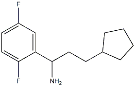 3-cyclopentyl-1-(2,5-difluorophenyl)propan-1-amine,,结构式