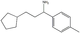 3-cyclopentyl-1-(4-methylphenyl)propan-1-amine Structure