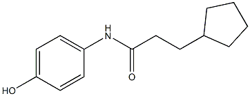 3-cyclopentyl-N-(4-hydroxyphenyl)propanamide Struktur