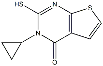 3-cyclopropyl-2-mercaptothieno[2,3-d]pyrimidin-4(3H)-one 化学構造式
