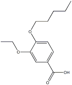 3-ethoxy-4-(pentyloxy)benzoic acid Structure