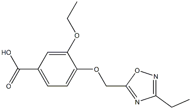 3-ethoxy-4-[(3-ethyl-1,2,4-oxadiazol-5-yl)methoxy]benzoic acid,,结构式