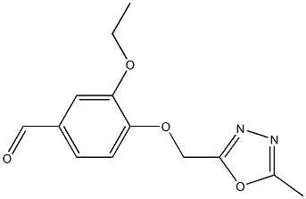 3-ethoxy-4-[(5-methyl-1,3,4-oxadiazol-2-yl)methoxy]benzaldehyde Structure