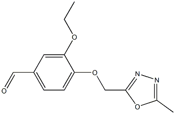 3-ethoxy-4-[(5-methyl-1,3,4-oxadiazol-2-yl)methoxy]benzaldehyde