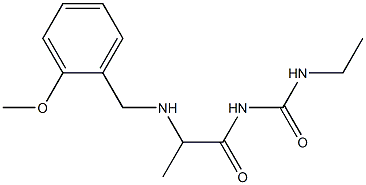 3-ethyl-1-(2-{[(2-methoxyphenyl)methyl]amino}propanoyl)urea Struktur