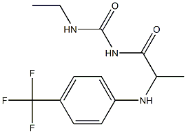 3-ethyl-1-(2-{[4-(trifluoromethyl)phenyl]amino}propanoyl)urea 结构式